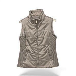 Liz Claiborne Silver Quilted Vest